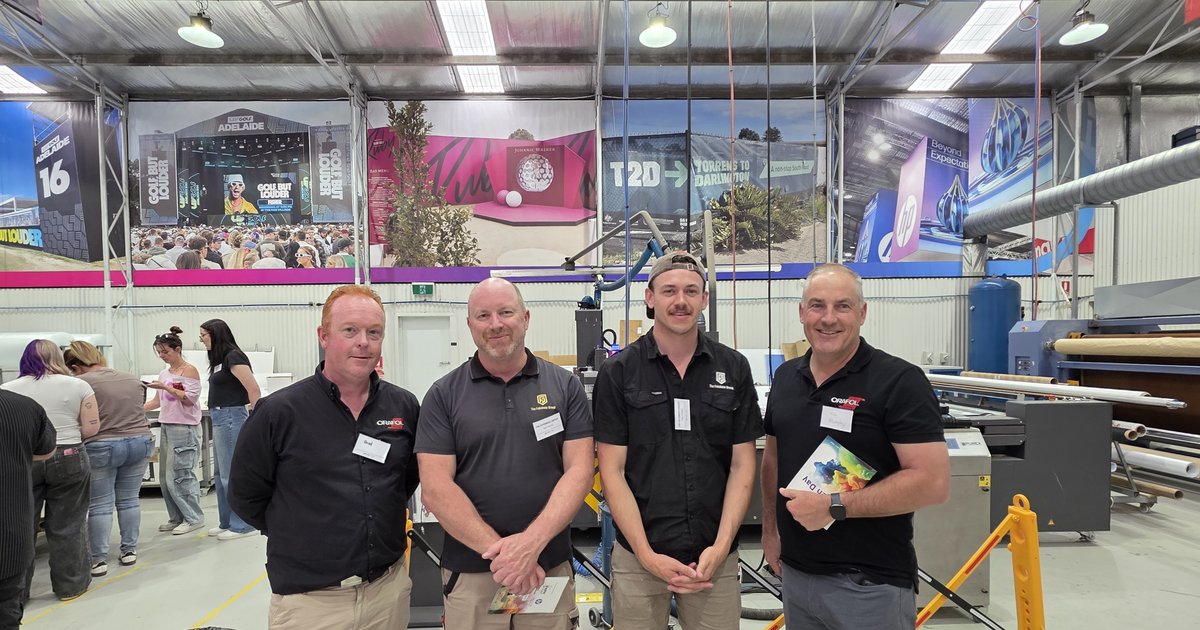 Big Image Australia Open Day: Brad (Orafol), Josh Harris (The Fotobase Group), Toby Phillips (The Fotobase Group), Steve Murphy (Orafol)